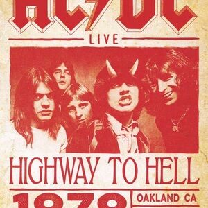 AC/DC Red Band Photo Concert Poster